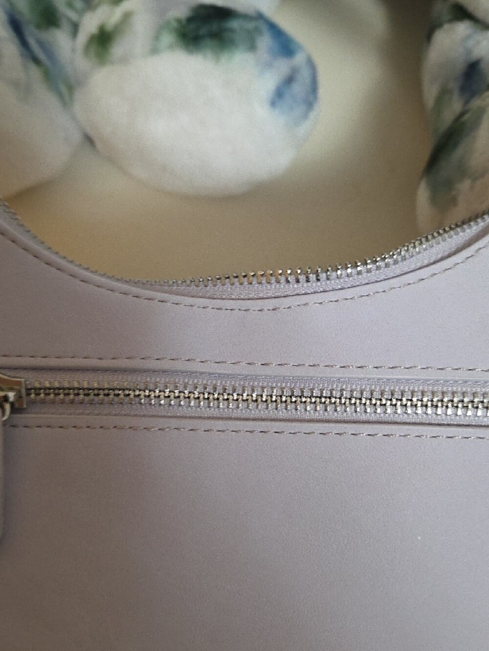 NWT Paris Hilton Lavender Faux-Leather Shoulder Bag with Lace-Up Detail - Picture 8 of 9